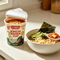 Hot Sale 200g Korean Kimchi Flavor Ramen Instant Noodles Wholesale Spicy Soup Type OEM Halal Low MOQ