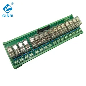 GINRI/24VDC 유럽 유형 출력 터미널 릴레이 모듈 16 채널 20Pin IDC/MIL 커넥터