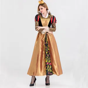 Yetişkin cadılar bayramı kostüm kraliçesi kalp kostüm kadınlar için Deluxe Retro elbise Cosplay parti giyinmek