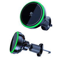 Chargeur de voiture sans fil Q2.2 à attraction magnétique numérique, 25W, refroidissement semi-conducteur, support pour sortie d'air de voiture
