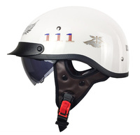 Casque demi-face léger pour moto, scooter, vélo électrique, pour homme et femme, avec visière intérieure, idéal pour les trajets estivaux