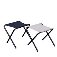 Table pliante d'extérieur, tabouret, chaise portable, banc ultra-léger, camping, pêche, style croisé, léger, facile à ranger, acier au carbone