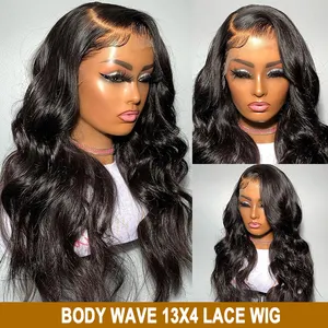 Pre Plucked Lace Frontal Wigs Human Hair For Black Women 13X4 Bodywave Afro Hd Lace Wig Vendor
