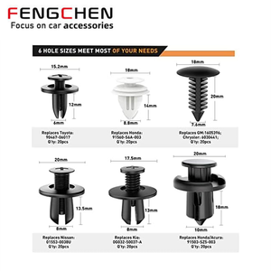 100pcs HE26 Car Bumper Retentor Clipes Nylon Fixadores Rebite Kit Porta Guarnição Painel Clipes Bumper Push Rivet Clipes Preto - Product Image 3