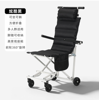 Chaise pliante portable d'extérieur avec roues, fauteuil roulant léger et grand format, chariot de marche pour sites touristiques