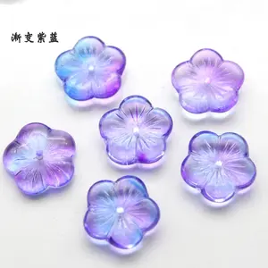 Czech crystal 14mm Plum blossom petals crystal beads AB glass beads for Jewelry Making