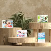 Cadres photo miniatures en acrylique double face sur pied 2x3 personnalisés pour films, photos, cartes et timbres