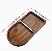Plateau de service en bois avec poignées en métal plaqué or, compatible lave-vaisselle, pour contact alimentaire, décoration intérieure, mariage