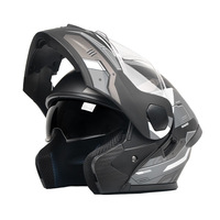 Casque de moto intégral certifié DOT en ABS, design modulaire rabattable pour la modification/amélioration, utilisation quatre saisons, taille 55-62 cm, M-XXL