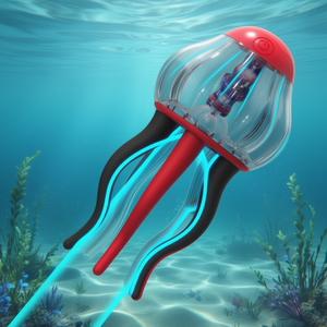 Vibrador Doméstico Jellyfish Trainer 121x60x60mm Negro Rojo USB Recargable Impermeable Vibración Juguete Sexual para Adultos - Product Image 2