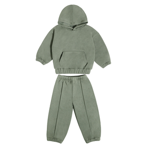 Hot Sale 2-delige Sets Kinder Hoodies En Broek Met Elastische Taille Zak Lange Mouw Groothandel Kinderkleding Sets - Product Image 6
