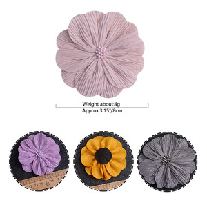 Flores de Tela de 8 cm, Camelia, Flor de Tela para Manualidades, Bodas, Scrapbooking, Tocados, Accesorios para el Cabello - Product Image 4