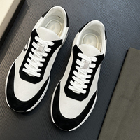Baskets Homme Rétro en Daim Patchwork, Tige Mixte, à Lacets, Chaussures de Sport Décontractées, Légères et Épaisses, Style Italien, Luxe Original