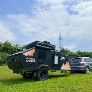 Ecocampor Best Selling <strong>Mini</strong> <strong>Camper</strong> <strong>Trailer</strong> for Outdoor Camping Independent Suspension with External Shower Box on Sale - Product Image 4