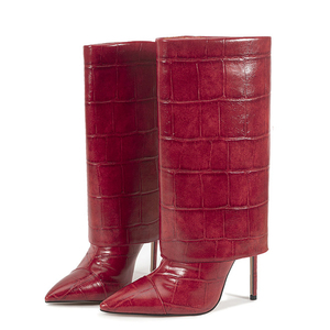 Stone Print Stiletto Women High Thin Heels Short <b>Booties</b> Girl's Wide Fit on <b>Ankle</b> Boots Big Size 47 Overlay Shoes - Product Image 6