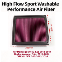 Filtre à air sport haute performance 68081249AC pour V6 Dodge Journey 3.6L 2011-2019 Dodge Avenger 3.6L 2011-2014 CHRYSLER 200 2011-2014