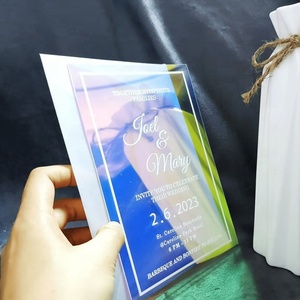 Invitation de <span class=keywords><strong>mariage</strong></span> en acrylique holographique irisé avec reflets de 2 mm ou 3 mm - Product Image 6