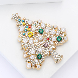 Broche Creativo Retro con Diamantes en Forma de Árbol de Navidad, Regalo para Mujer, Joyería de Aleación Chapada en Oro para Fiestas, Bodas y Compromisos - Product Image 6
