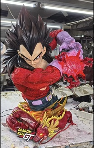 Figura Coleccionable de Anime de Resina con Base de Efecto LED, Busto de Goku Super Saiyan 4 a Escala 1:1, Alta Calidad, DG <span class=keywords><strong>GT</strong></span> - Product Image 4