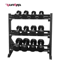 YC Usine En Gros Support De Taille Personnalisée Haltère Rack 3 Niveaux pour Musculation Poids Racks Ensemble 10 Paires