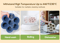 Bâton d'alimentation pour sucette de bébé de 60ml 7 moules à glaçons en silicone flexibles sans Bpa avec couvercle amovible plateaux à glace pour congélateur