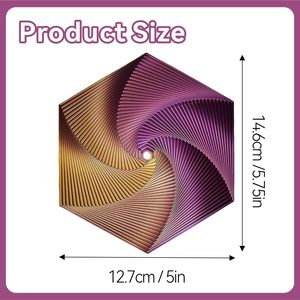 Hexagon Fractal Fidget Infinity Cube 3D Printed Plastic Custom Eco-Friendly Portable | Desk Stress Relief for Adults Kids - Product Image 6