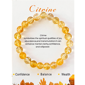 สร้อยข้อมือลูกปัดหินธรรมชาติ AAA ขนาด 8 มม. ยืดหยุ่น หินบำบัด คริสตัล สำหรับผู้หญิงและผู้ชาย - Product Image 5