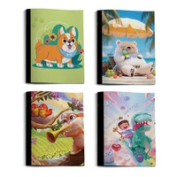 Cahier d'exercices bon marché, bien conçu, en couleur, service d'impression d'usine, personnalisé avec un excellent prix