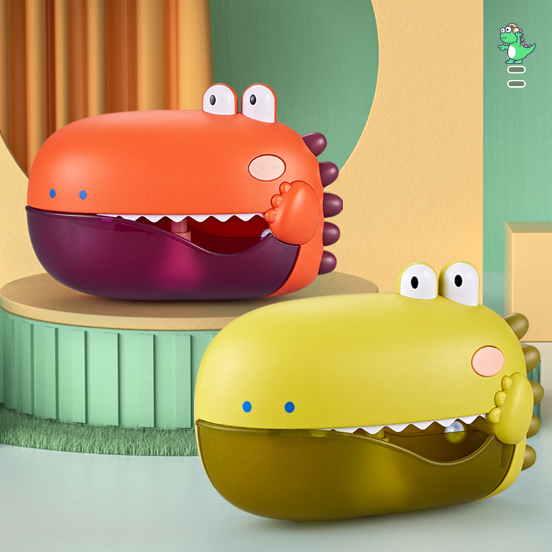 Игрушки 2021 Динозавр для ванной комнаты с музыкой, устройство для создания пузырей для ванны, игрушки для купания, Игрушки для ванны с пузырьками