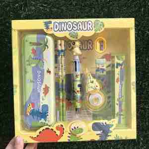 Juego de Papelería Escolar Infantil de Dibujos Animados 2024 con Regla de Plástico, Sacapuntas y Bolígrafos de Gel de Tinta Azul - Diseño Kawaii - Product Image 5