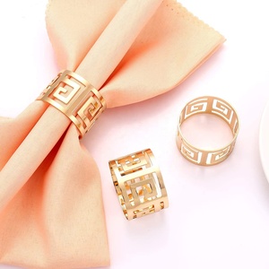 ที่ใส่ผ้าเช็ดปากบนโต๊ะแบบทันสมัย,แหวนที่ใส่ผ้าเช็ดปากสีทองห่วงที่ใส่ผ้าเช็ดปากที่ทำจากโลหะแข็งแรงทนทานสำหรับตกแต่งโต๊ะรับประทานอาหารงานแต่งงาน - Product Image 6