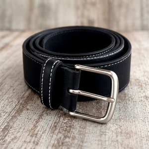 Ceinture Décontractée en Cuir de Vachette avec Boucle en Alliage, Motif Uni – Commande en Gros B2B – Fabricant Divine International - Product Image 1