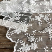 Tissu en maille gaze tulle vêtements de mariage, tissu de broderie tulle maille dentelle tissu matière première tissu dentelle élégant