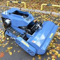 Petite tondeuse à gazon robotisée à chenilles, télécommande, coupe large pour un entretien sans tracas