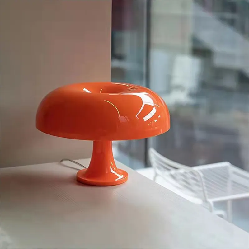 इटली डिजाइनर उच्च प्रकाश नारंगी मशरूम दीपक रंगीन रात को प्रकाश इटली डिजाइनर बेडसाइड मशरूम टेबल लैंप का नेतृत्व किया