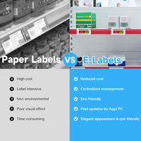 Etiqueta Electrónica de Estante MinewTag de 2.66'' con Ble5.0, Etiqueta de Precio Digital de 4 Colores, Eink Epaper ESL, Etiqueta Electrónica, Sistemas EAS para Comercio Inteligente