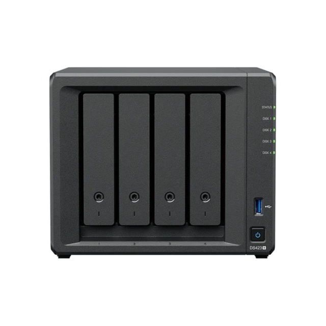 DS423 Network Storage | 4x 3.5"/2.5" HDD/SSD Support, DSM OS, Media Streaming (DLNA)