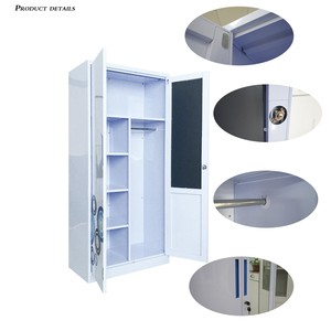 Moderna moda Design unico modulare a 2 porte in acciaio per bambini guardaroba allungabile laboratori lavanderie sale da pranzo - Product Image 5