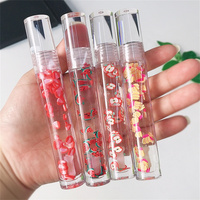 OEM huile de lèvre lèvre de fruits brillant Personnalisé faible QUANTITÉ MINIMALE DE COMMANDE hydratant longue durée végétalien gelée transparente liquide rouge à lèvres Brillant