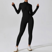 Body de yoga compressé et respirant pour femme Combinaison de yoga une pièce à manches longues pour le fitness