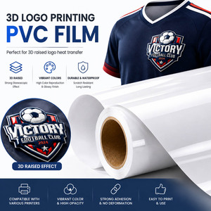 Rouleau de film PVC souple blanc 0,35 mm, vinyle transparent imprimable pour impression UV, <span class=keywords><strong>logo</strong></span> personnalisé, patch 3D, transfert thermique sur <span class=keywords><strong>t</strong></span>-<span class=keywords><strong>shirt</strong></span> - Product Image 1
