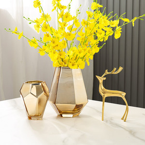 Nordique luxe salon moderne décoration de la maison Vase en <span class=keywords><strong>verre</strong></span> doré armoire à <span class=keywords><strong>vin</strong></span> décoration <span class=keywords><strong>verre</strong></span> or Vases - Product Image 4