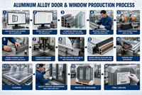 Ventanas de Aluminio Modernas Personalizadas Resistentes a Impactos, Doble Acristalamiento, Eficiencia Energética, Aislamiento Acústico y Térmico, Seguridad