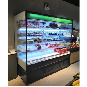 Siêu thị công suất lớn với LED ánh sáng mở máy làm lạnh nước giải khát/trái cây/rau hiển thị multidesk <span class=keywords><strong>Showcase</strong></span> - Product Image 6