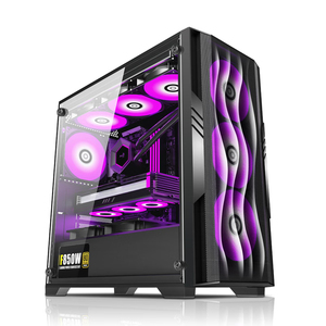 LOVINGCOOL OEM Custom Mid ATX Tower <span class=keywords><strong>Gaming</strong></span> <span class=keywords><strong>Computer</strong></span> case con vidrio templado <span class=keywords><strong>Computer</strong></span> case Mid ATX Tower <span class=keywords><strong>CPU</strong></span> case Fans para PC - Product Image 1