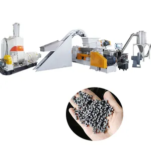 95 Kneader two stage PP fiberglass/ nylon granules extrusion line PP pellets granulation extruding machine