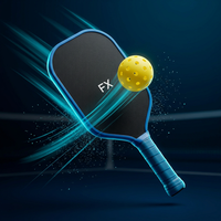 FX Fiberglas Pickleball Raketi Hafif PP Petek Özlü Raket, Yeni Başlayanlar, Yetişkinler ve Çocuklar için Özel Logolu