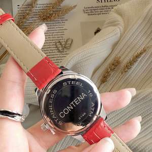 Reloj de cuarzo con correa de cuero y aleación de estilo empresarial para mujer, esfera de 38 mm, correa de 20 mm - Product Image 6