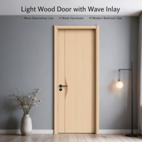 Porte intérieure en bois insonorisée et imperméable de dernière conception, porte solide pour hôtel et appartement