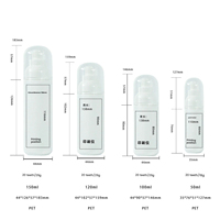Flacon pulvérisateur à pompe à brume fine transparente blanche de 50/100/120/150 ml, flacon de recharge personnalisé en PET pour parfum et soin de la peau, hydratant